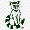 Creative Lemur Stencil - Free SVG