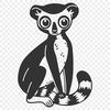 Free Unique Lemur Vector Illustration