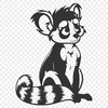 Stunning Lemur In DXF - For Free Download, Commercial Use