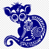 Lemur Artwork In DXF File Format For Free Download