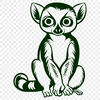 Free Unique Lemur Digital Artwork DXF - Commercial Use