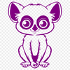 Lemur Clip Art In PDF File Format For Free Download