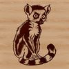 A small primate with large eyes and a long tail, native to the island of Madagascar.