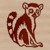Lemur Wildlife Vector Graphic A vector illustration of a small primates, specifically a lemur, in a naturalistic setting.