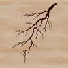 Vector Weather Icon Design A detailed illustration of a lightning bolt in bold, vector lines.