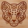 Wild Ocelot Vector Design Simple line drawing of a wild ocelot's head in vector format.