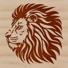 Wild Pride A regal lion's head, depicted in vector format, with bold lines and textured fur.