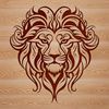 A detailed illustration of an African lion's head, suitable for various design projects.