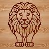 Lion Silhouette in a Safari Scene A simple line drawing of a standing lion, a big cat commonly found in savannas during a safari.