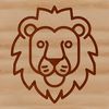 Hand-Drawn Lion Silhouette A simple line drawing of a lion's head, showcasing its majestic features.