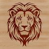 Majestic Big Cat Vector Design A large, majestic lion with a regal head and distinctive mane, suitable for vector art designs.