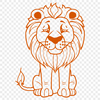 Stunning Sitting Big Cat Clipart