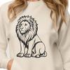 Beautiful Sitting Lion Design