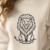 Free Sitting Lion Vector Illustration