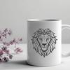 Lion Drawing In SVG, PNG, PDF And DXF File Formats