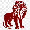 Creative Standing Lion SVG