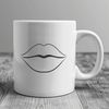 Beautiful Lips SVG Vector Art A detailed illustration of the human mouth's outer lip, showcasing its anatomy.