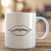Precise Lip Illustration A detailed illustration of human lips anatomy with precise curves.