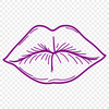 Human Lip Anatomy Graphic SVG graphic of the human mouth's upper and lower lip structure.