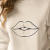 Isolated Mouth Anatomy An illustration of human anatomy featuring isolated lips.