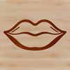 Anatomical Lip Illustration Detailed illustration of human lip anatomy, suitable for educational or design purposes.