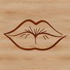 Anatomical Lips Illustration A detailed illustration of human lips in various anatomical positions.