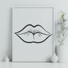 Beautiful Lip Illustration High-resolution illustration of human lips in 2D format.