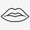 Anatomical Lip Design Detailed illustration of human lips for anatomical study and design purposes.
