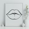 Human Facial Anatomy Design Anatomical illustration of human lips in detail, ideal for vector art projects.