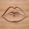 Beautiful Human Anatomy Lips Close-up illustration of human lips in detailed anatomy style.