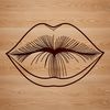 Human Mouth Anatomy Vector Art An illustration of the human mouth's outermost layer, featuring the upper and lower lips in detail.