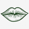 Beautiful Human Lip Illustration A detailed illustration of human lips in outline form, suitable for vector design and cutting machine projects.