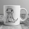 Hand-Drawn Lizard Illustration A digital illustration of a lizard in vector format, suitable for printing and cutting with precision.