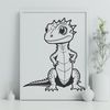 Beautiful Lizard Illustration A detailed illustration of a reptile animal, designed as a vector graphic.