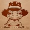 A colorful lizard illustration, suitable for digital cutting machines like Cricut or laser cutters.