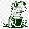 Lizard Clip Art Graphics Free A colorful illustration of a lizard in various environments.