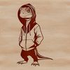 A colorful reptile with scaly skin and a long tail, suitable for vector design.