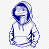 Reptile Vector Art A digital illustration of a reptile animal, designed as vector art with scalable lines.