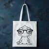 Cartoon Reptile Vector Graphic A cartoon reptile wearing glasses, depicted in vector format.