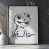 Lizard SVG Design Vector Art A digital illustration of a reptile, suitable for vector art design in Procreate or Adobe Illustrator.