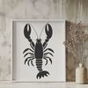 Beautiful Lobster Vector Design Illustration of a lobster, a common sea creature often used in cooking.