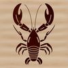 Realistic Sea Creature Clip Art Design A detailed illustration of a lobster, featuring realistic claws and shell, suitable for vector design projects.