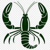 Lobster Illustration in Vector Format A digital illustration of a lobster, a marine animal commonly found in the ocean.