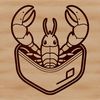 Ocean Icon Blue Crab A blue-green crustacean with a long, curved claw, commonly found in the ocean.