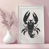 Coastal Catch Illustration A detailed vector illustration of a lobster, a common sea creature found in coastal waters.