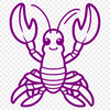 Illustrative depiction of a lobster, a common sea creature found in the ocean.