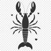 Colorful Lobster SVG Graphic A digital illustration of a lobster, depicted in vector format.