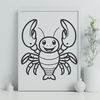 Beautiful Lobster Vector Image A digital illustration of a lobster in vector format.