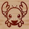 Lobster Clip Art Vector Image A cartoon-style illustration of a sea creature, specifically a lobster, in a digital vector format.