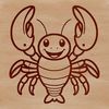 Lobster Illustration with Textured Shell A digital illustration of a lobster with a textured shell, suitable for vector graphics and commercial or personal projects.